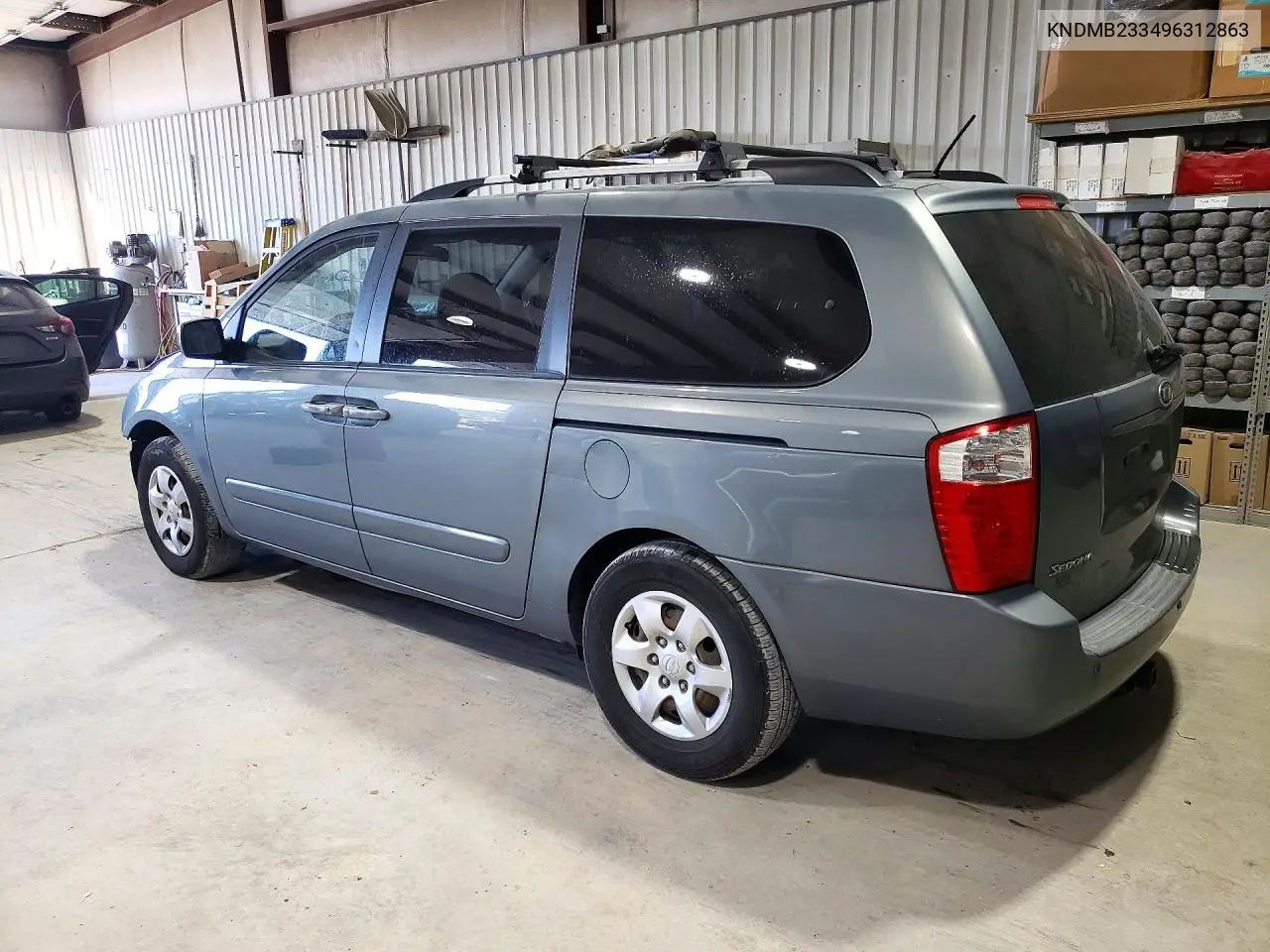2009 KIA SEDONA VIN KNDMB233496312863 — фото 2