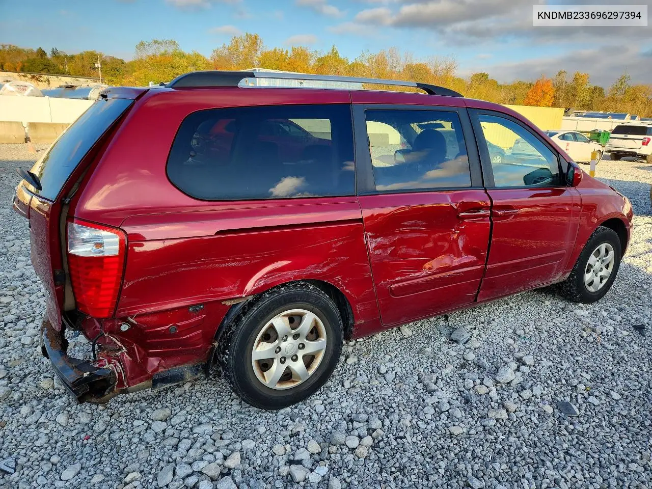 2009 KIA SEDONA VIN KNDMB233696297394 — фото 3