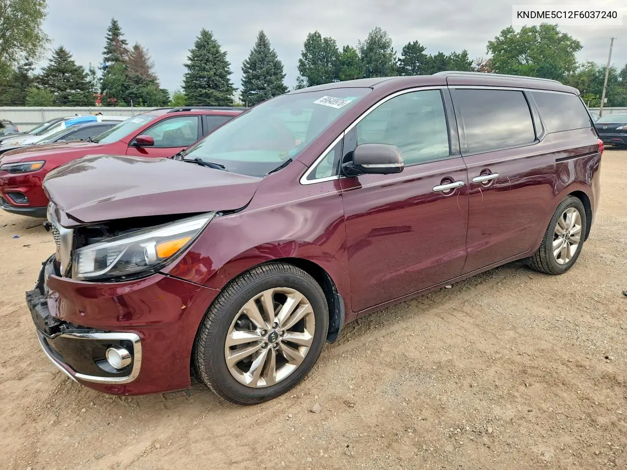 KIA SEDONA 2015, VIN KNDME5C12F6037240