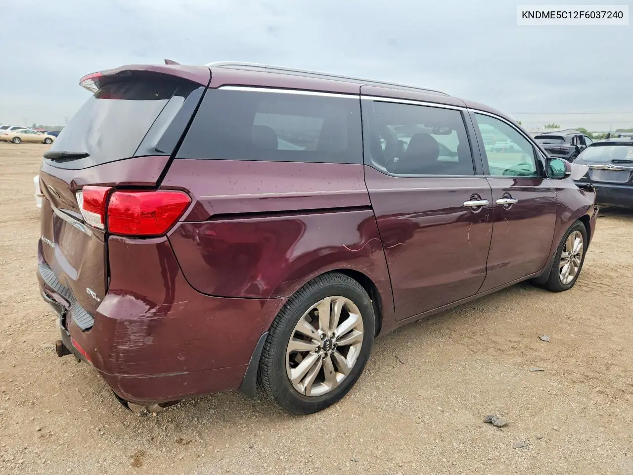 2015 KIA SEDONA VIN KNDME5C12F6037240 — фото 3