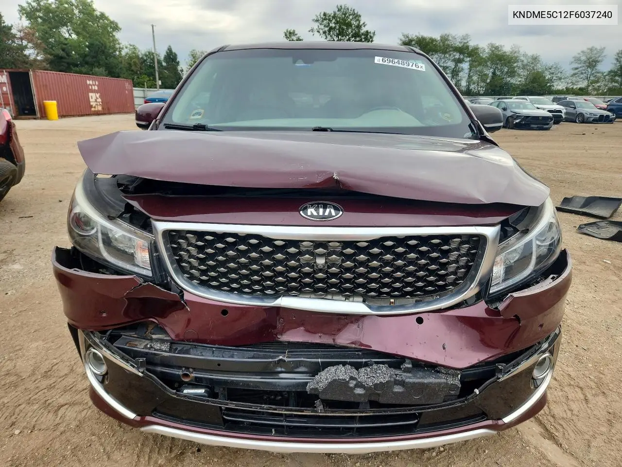 2015 KIA SEDONA VIN KNDME5C12F6037240 — фото 5