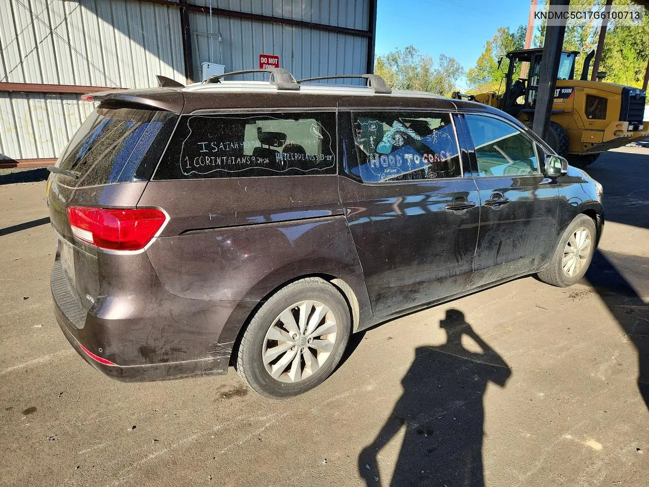 2016 KIA SEDONA VIN KNDMC5C17G6100713 — фото 3