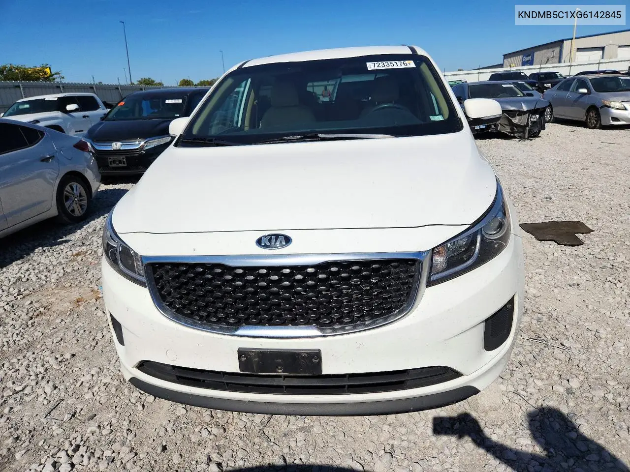 2016 KIA SEDONA VIN KNDMB5C1XG6142845 — фото 5