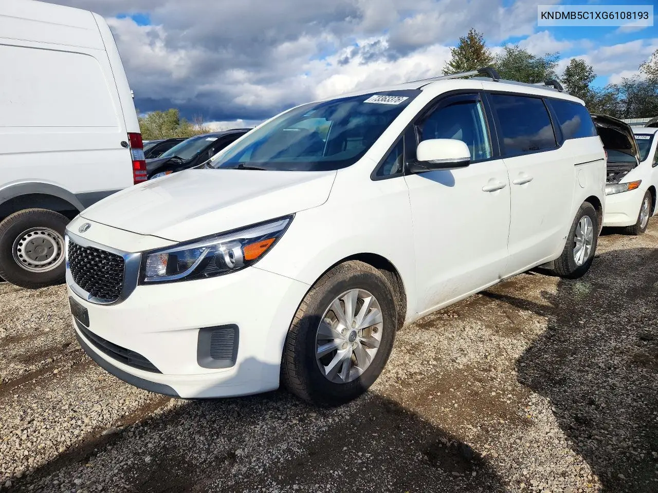 KIA SEDONA 2016, VIN KNDMB5C1XG6108193