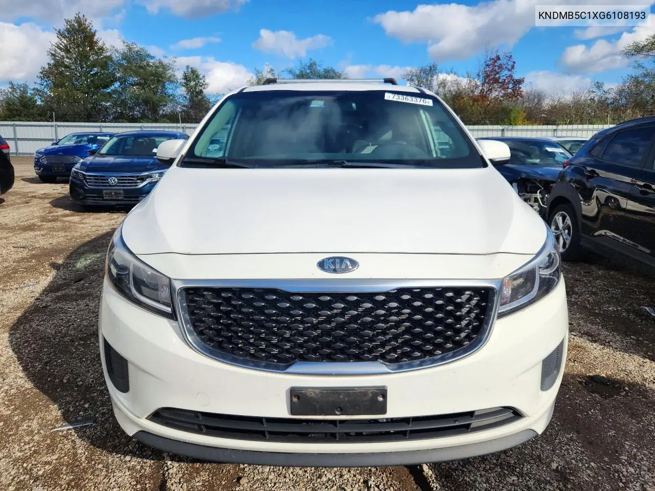 2016 KIA SEDONA VIN KNDMB5C1XG6108193 — фото 5