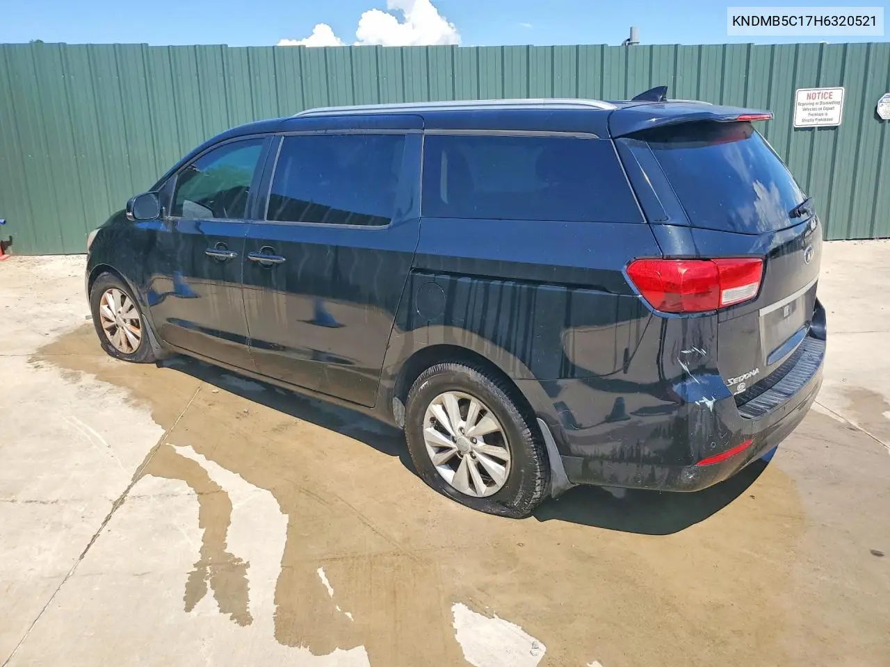 2017 KIA SEDONA VIN KNDMB5C17H6320521 — фото 2