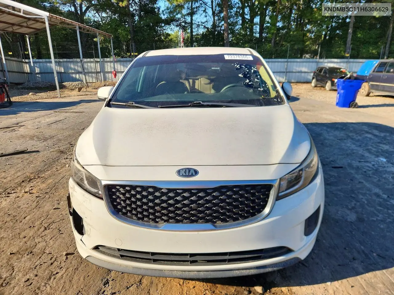 2017 KIA SEDONA VIN KNDMB5C11H6306629 — фото 5
