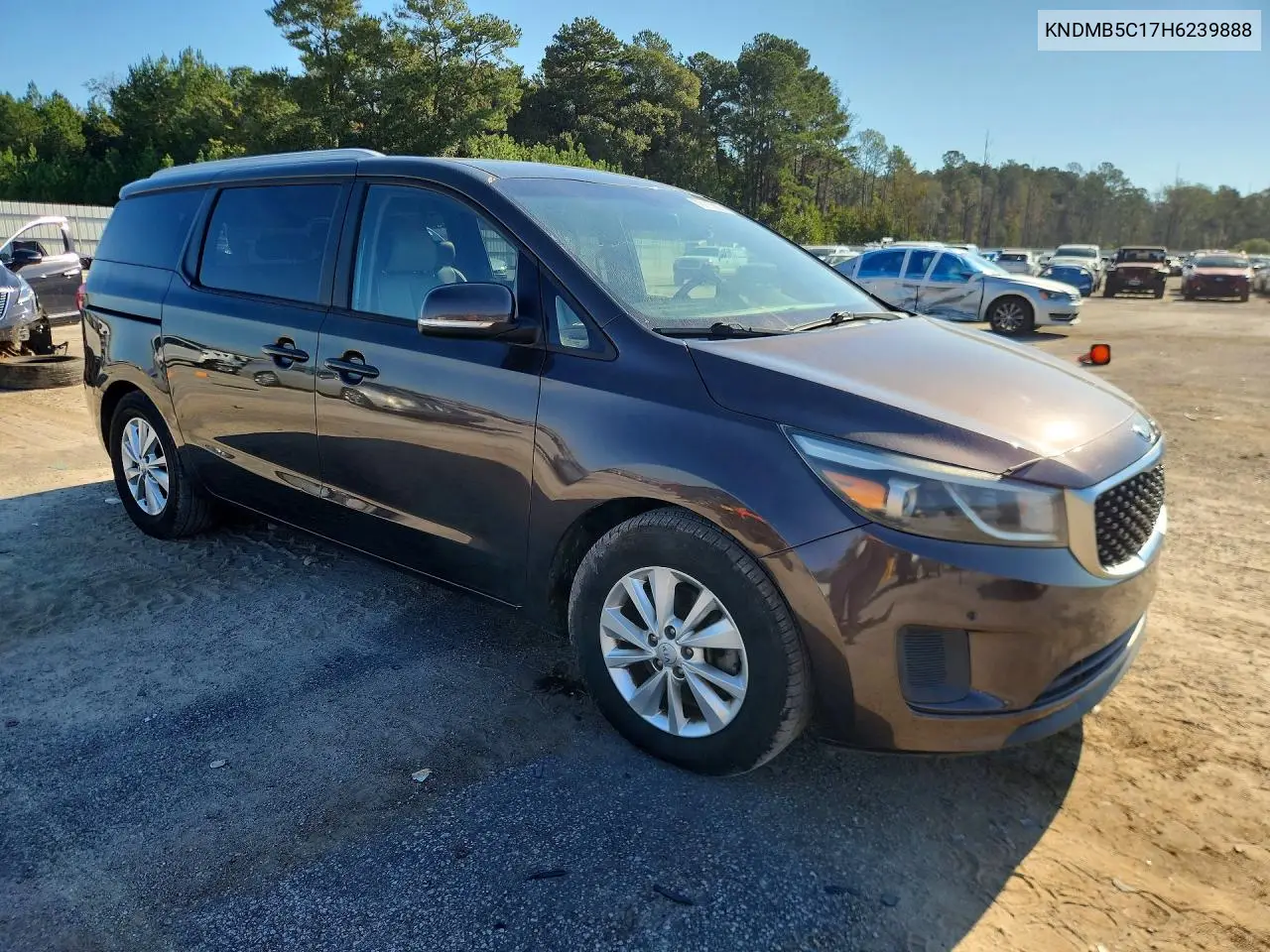 2017 KIA SEDONA VIN KNDMB5C17H6239888 — фото 4