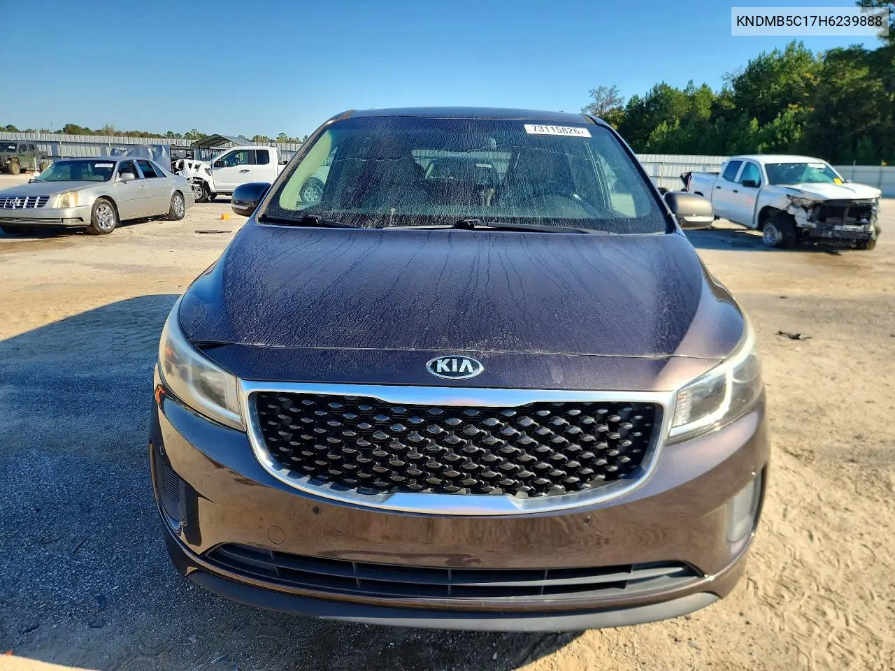 2017 KIA SEDONA VIN KNDMB5C17H6239888 — фото 5