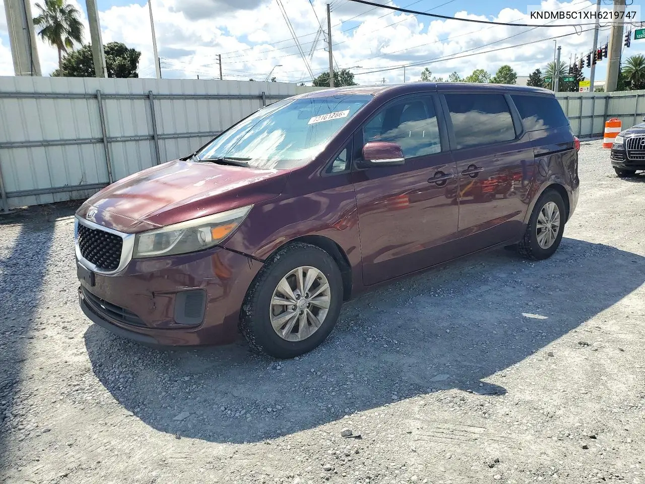 KIA SEDONA 2017, VIN KNDMB5C1XH6219747