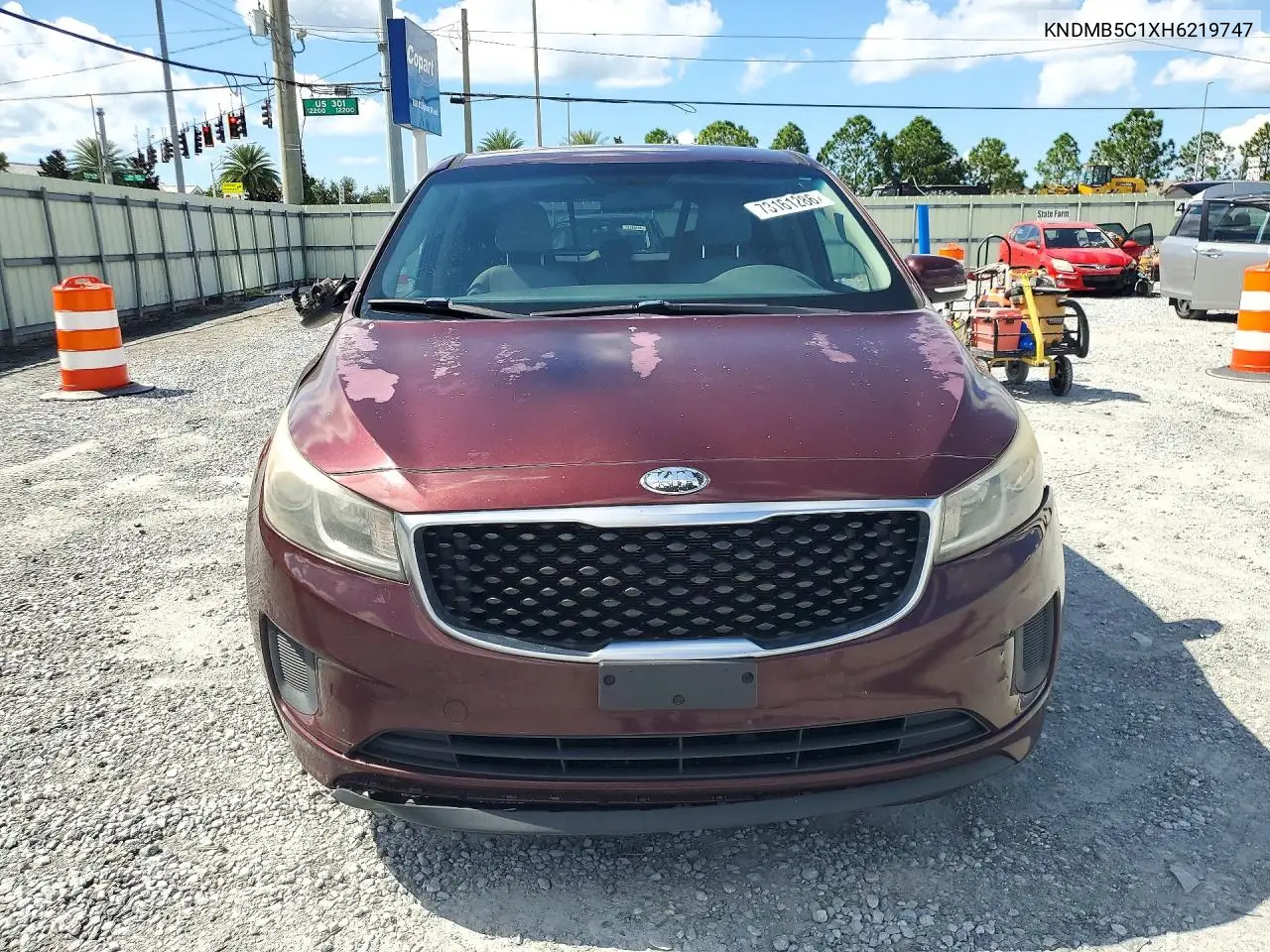 2017 KIA SEDONA VIN KNDMB5C1XH6219747 — фото 5