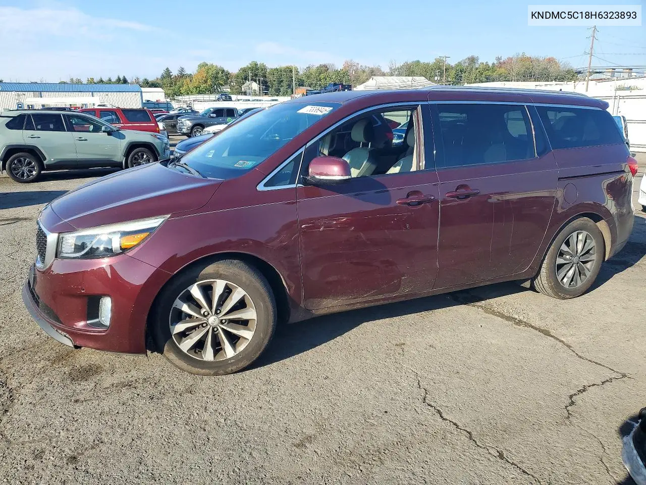 KIA SEDONA 2017, VIN KNDMC5C18H6323893