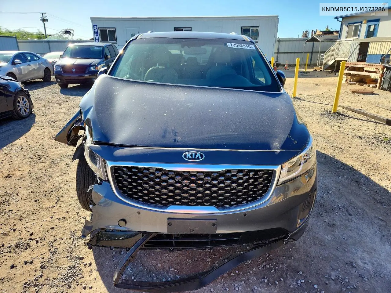 2018 KIA SEDONA VIN KNDMB5C15J6373286 — фото 5