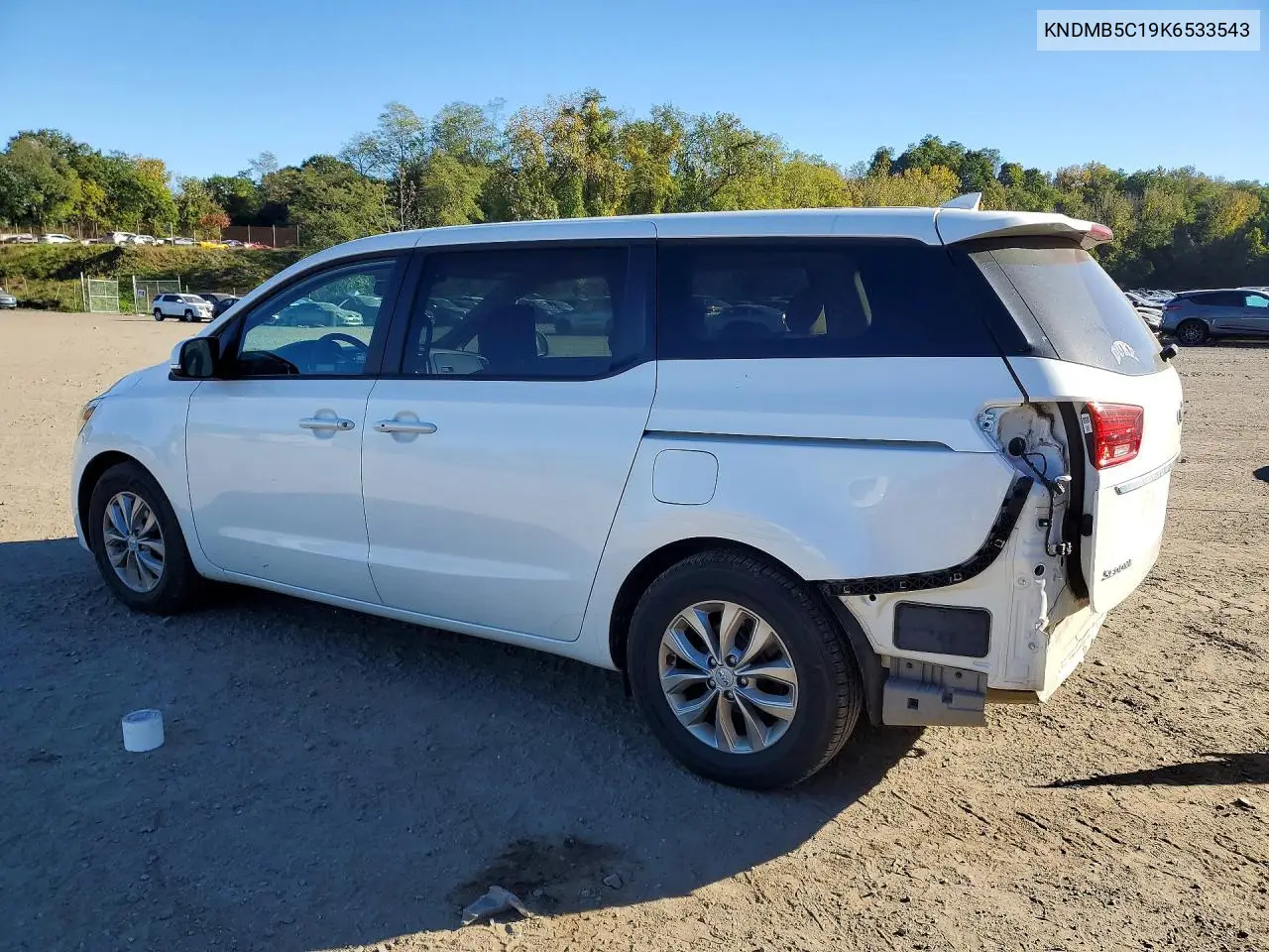 2019 KIA SEDONA VIN KNDMB5C19K6533543 — фото 2