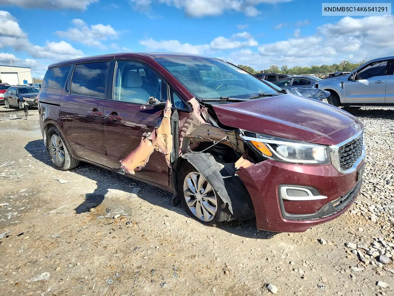 2019 KIA SEDONA VIN KNDMB5C14K6541291 — фото 4