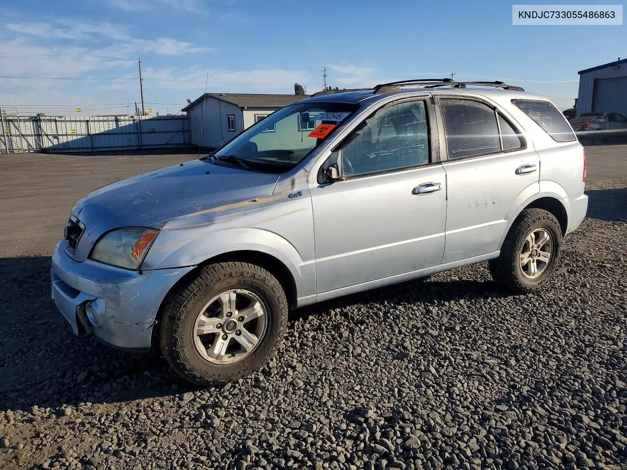 KIA SORENTO 2005, VIN KNDJC733055486863