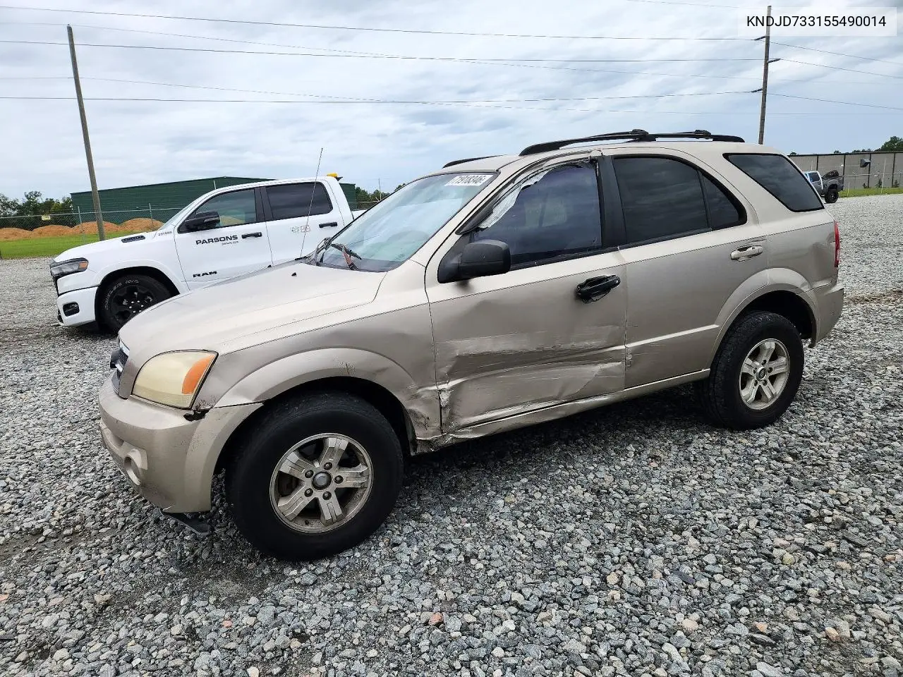 KIA SORENTO 2005, VIN KNDJD733155490014