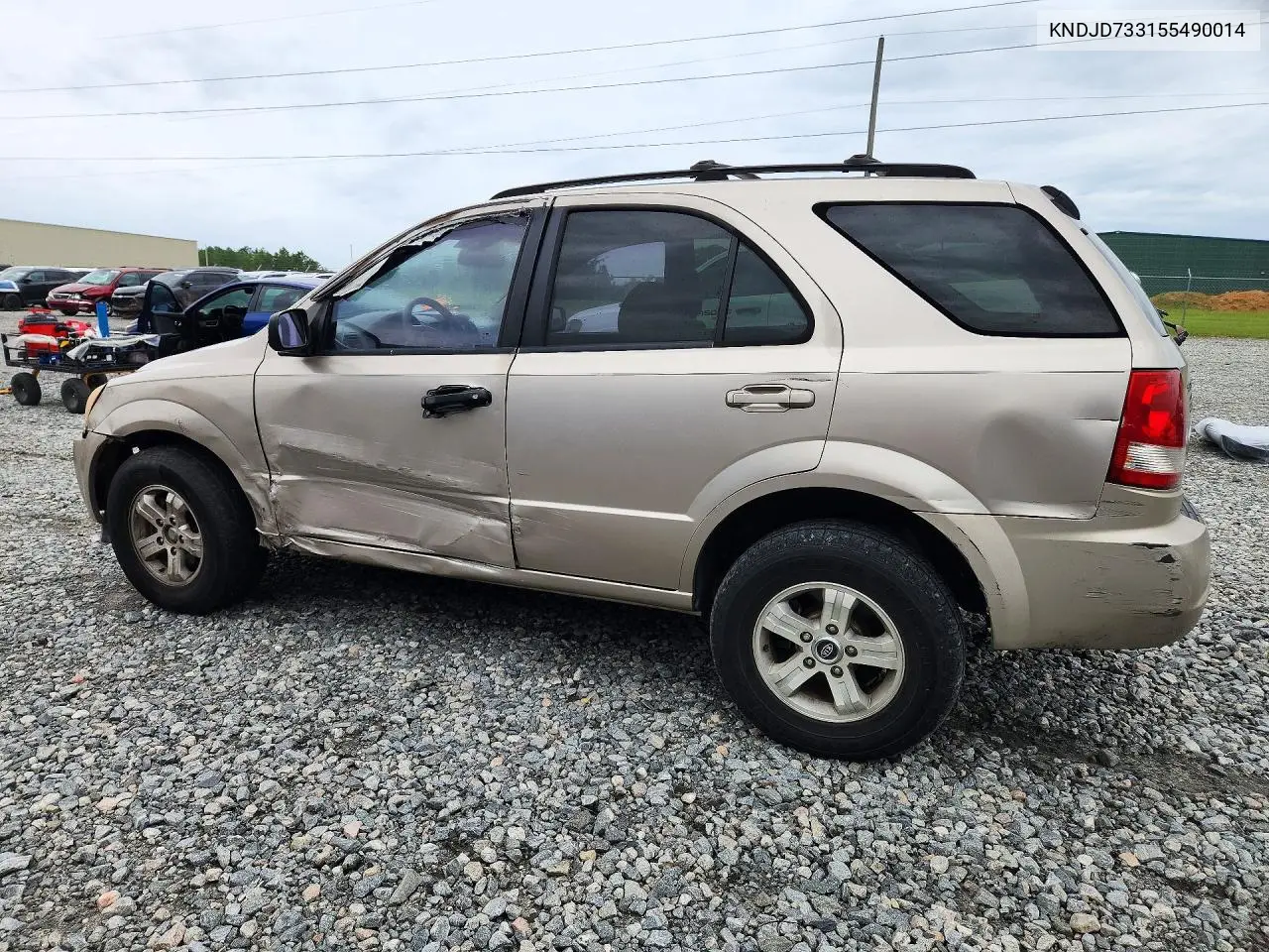 2005 KIA SORENTO VIN KNDJD733155490014 — фото 2