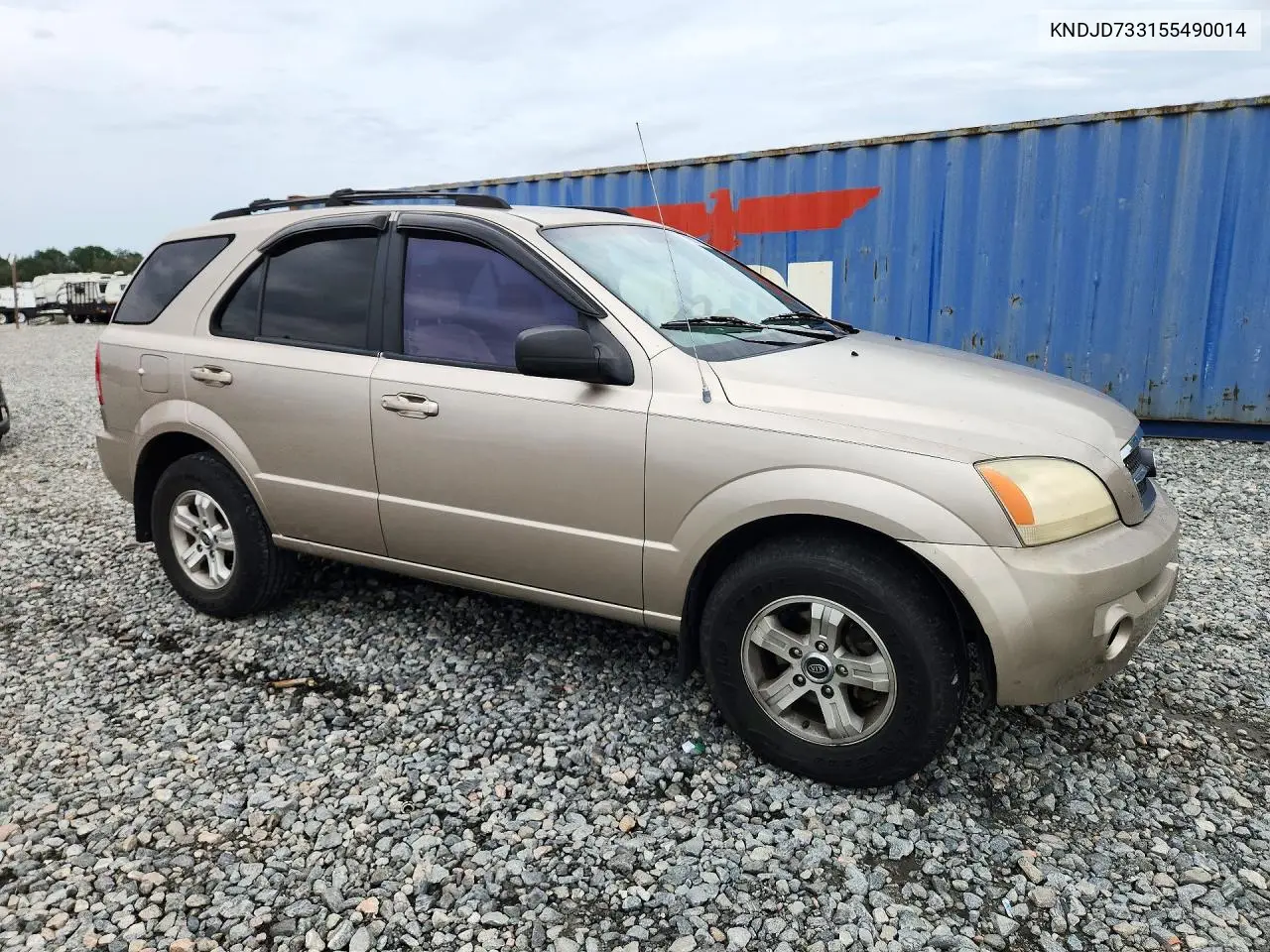 2005 KIA SORENTO VIN KNDJD733155490014 — фото 4