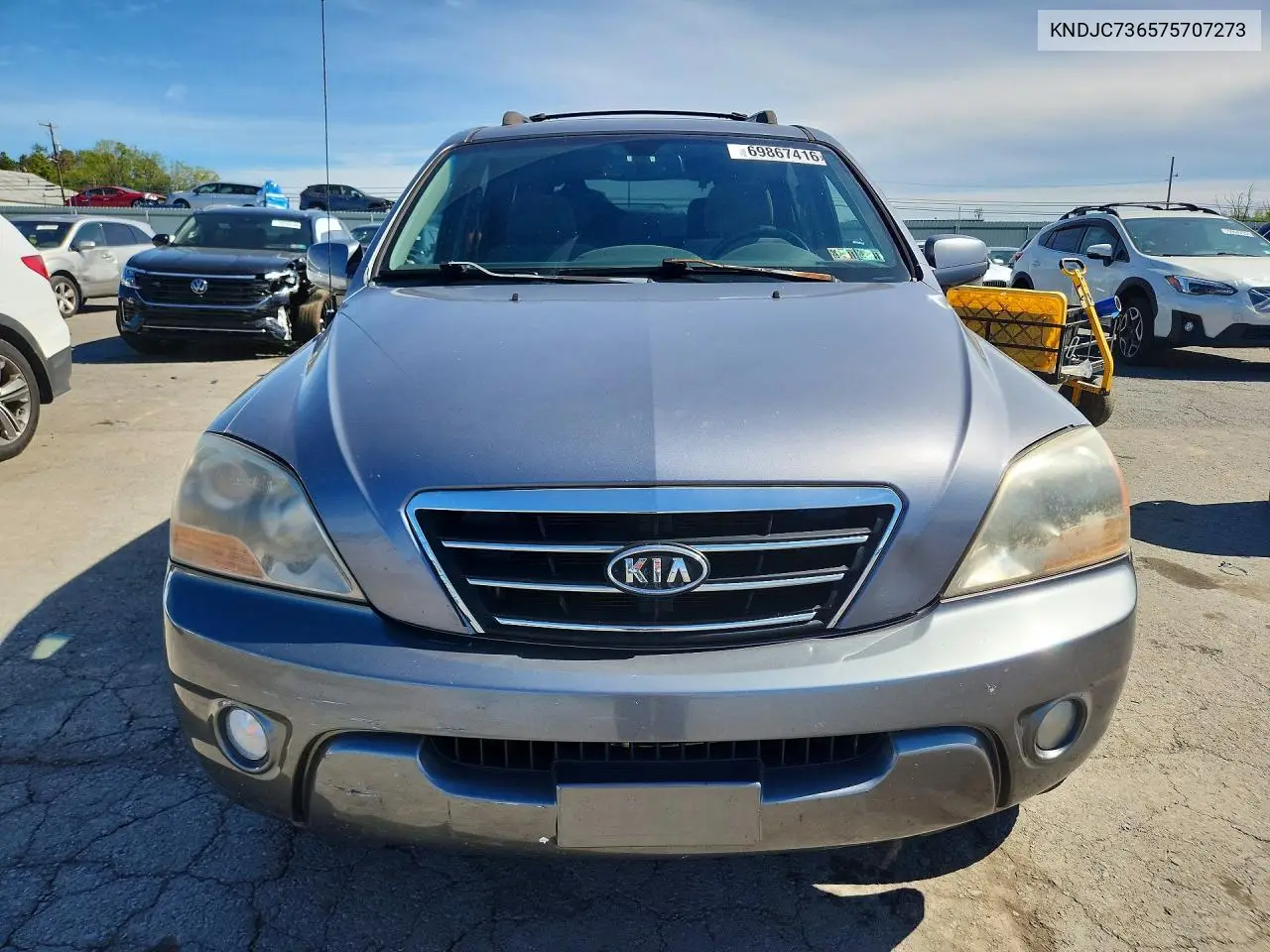 2007 KIA SORENTO VIN KNDJC736575707273 — фото 5