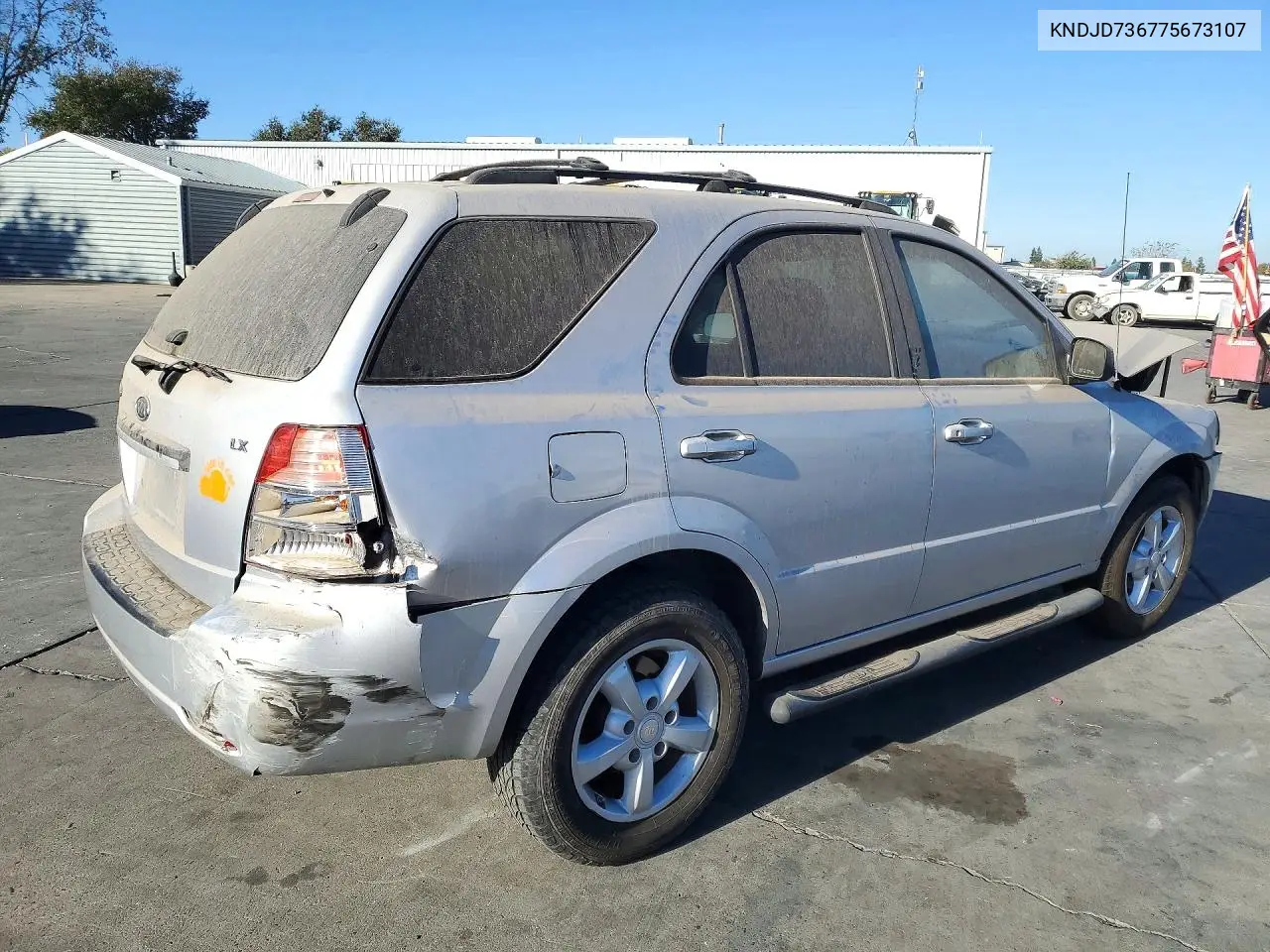 2007 KIA SORENTO VIN KNDJD736775673107 — фото 3