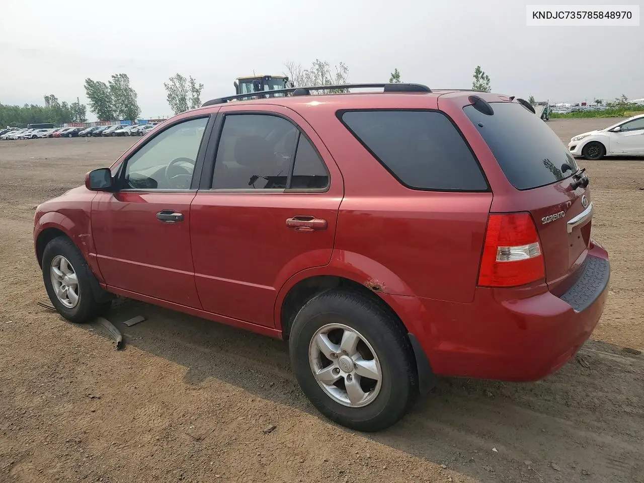 2008 KIA SORENTO VIN KNDJC735785848970 — фото 2