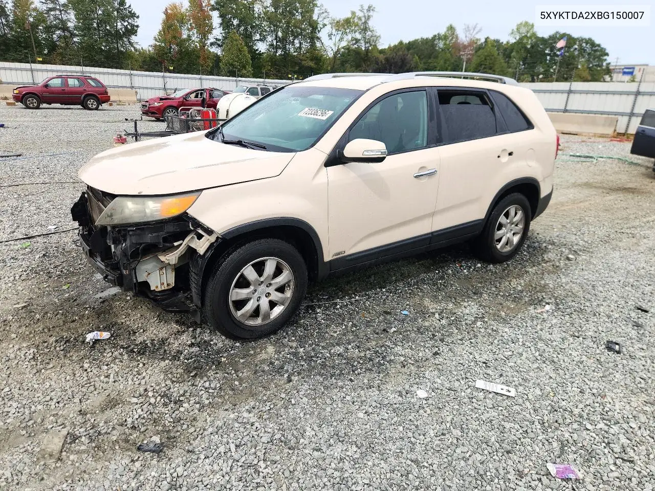 KIA SORENTO 2011, VIN 5XYKTDA2XBG150007