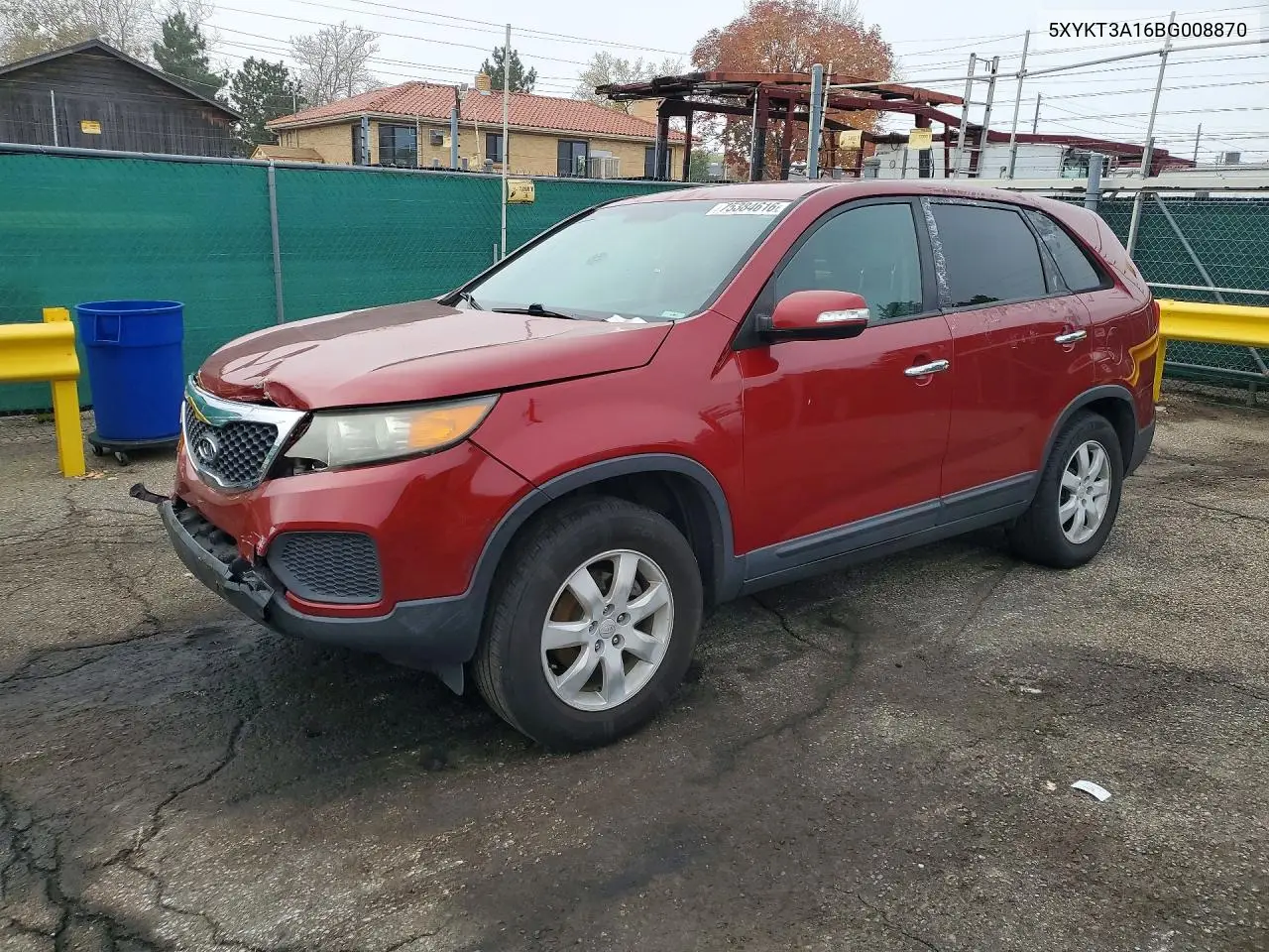 KIA SORENTO 2011, VIN 5XYKT3A16BG008870