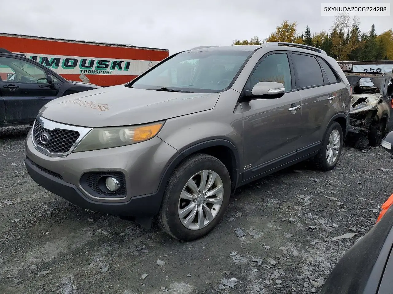KIA SORENTO 2012, VIN 5XYKUDA20CG224288