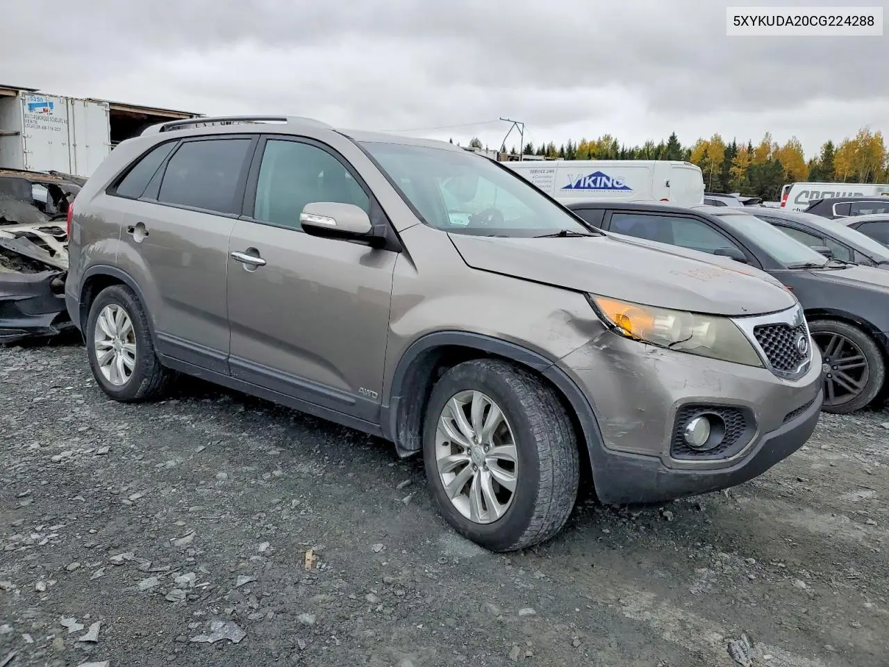 2012 KIA SORENTO VIN 5XYKUDA20CG224288 — фото 4