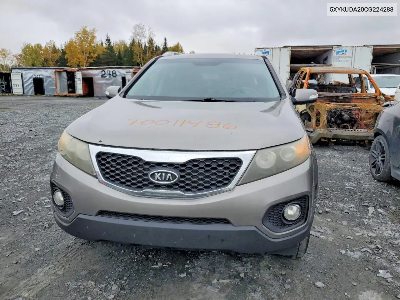 2012 KIA SORENTO VIN 5XYKUDA20CG224288 — фото 5