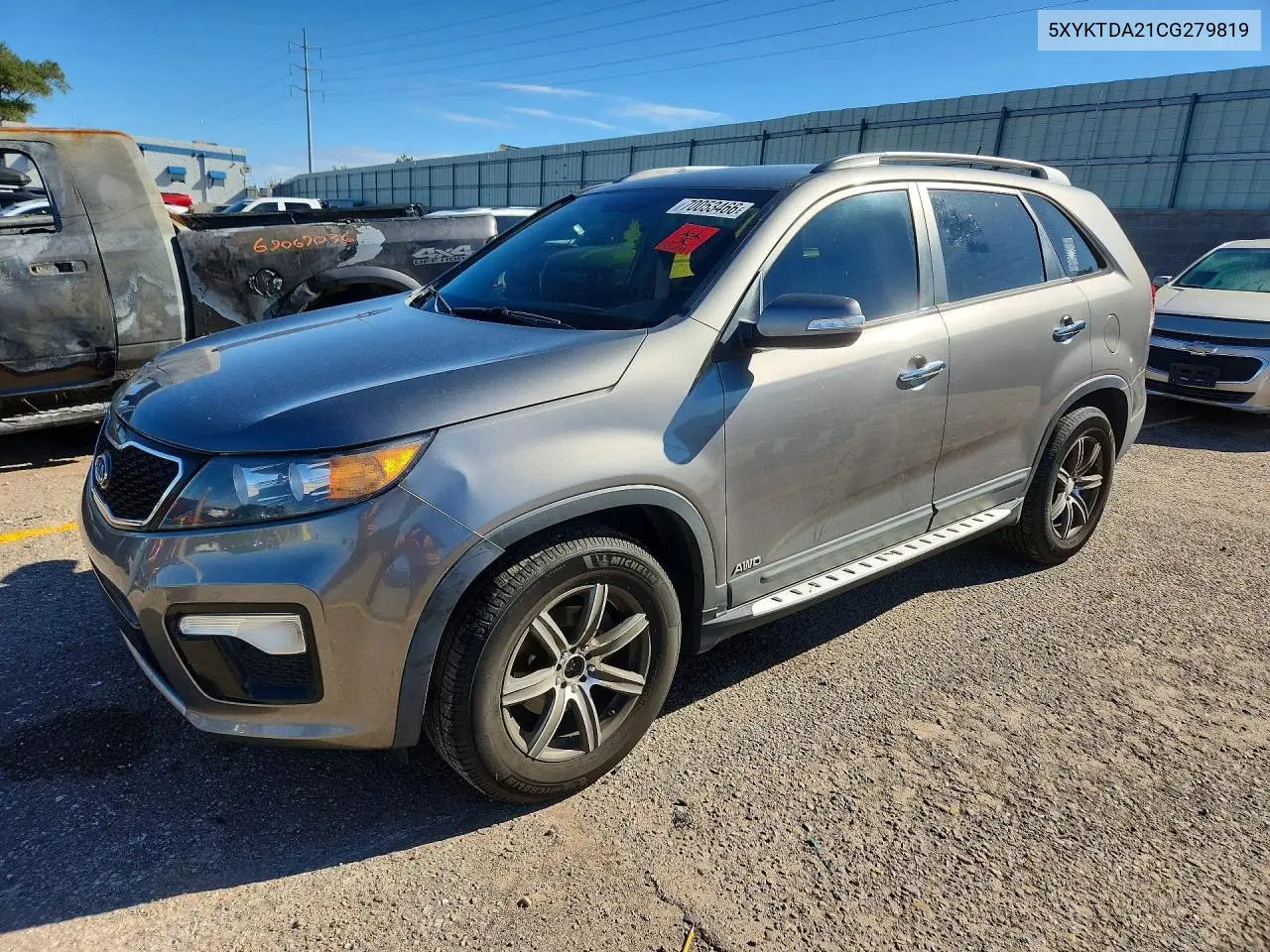 KIA SORENTO 2012, VIN 5XYKTDA21CG279819