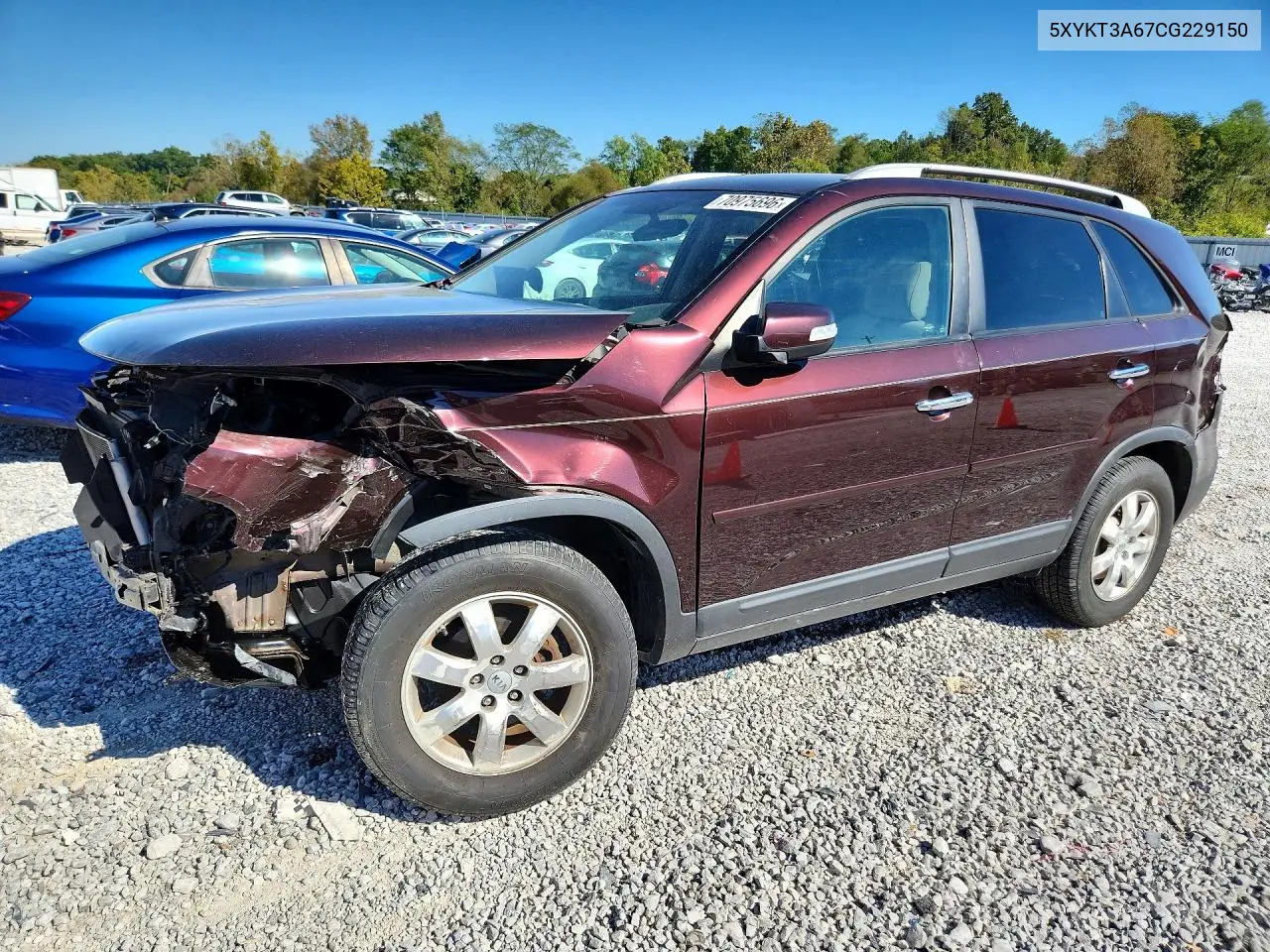 KIA SORENTO 2012, VIN 5XYKT3A67CG229150