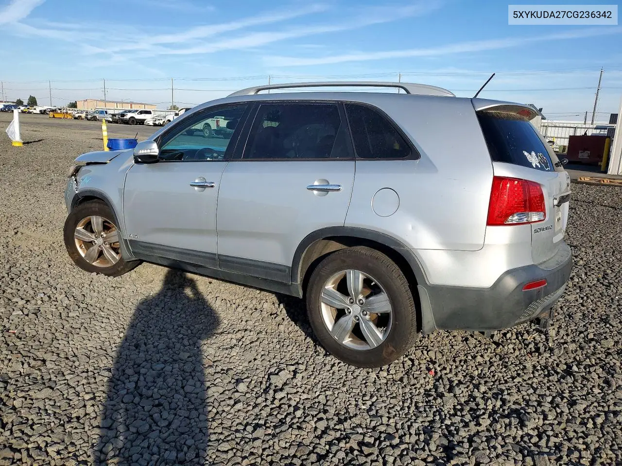 2012 KIA SORENTO VIN 5XYKUDA27CG236342 — фото 2