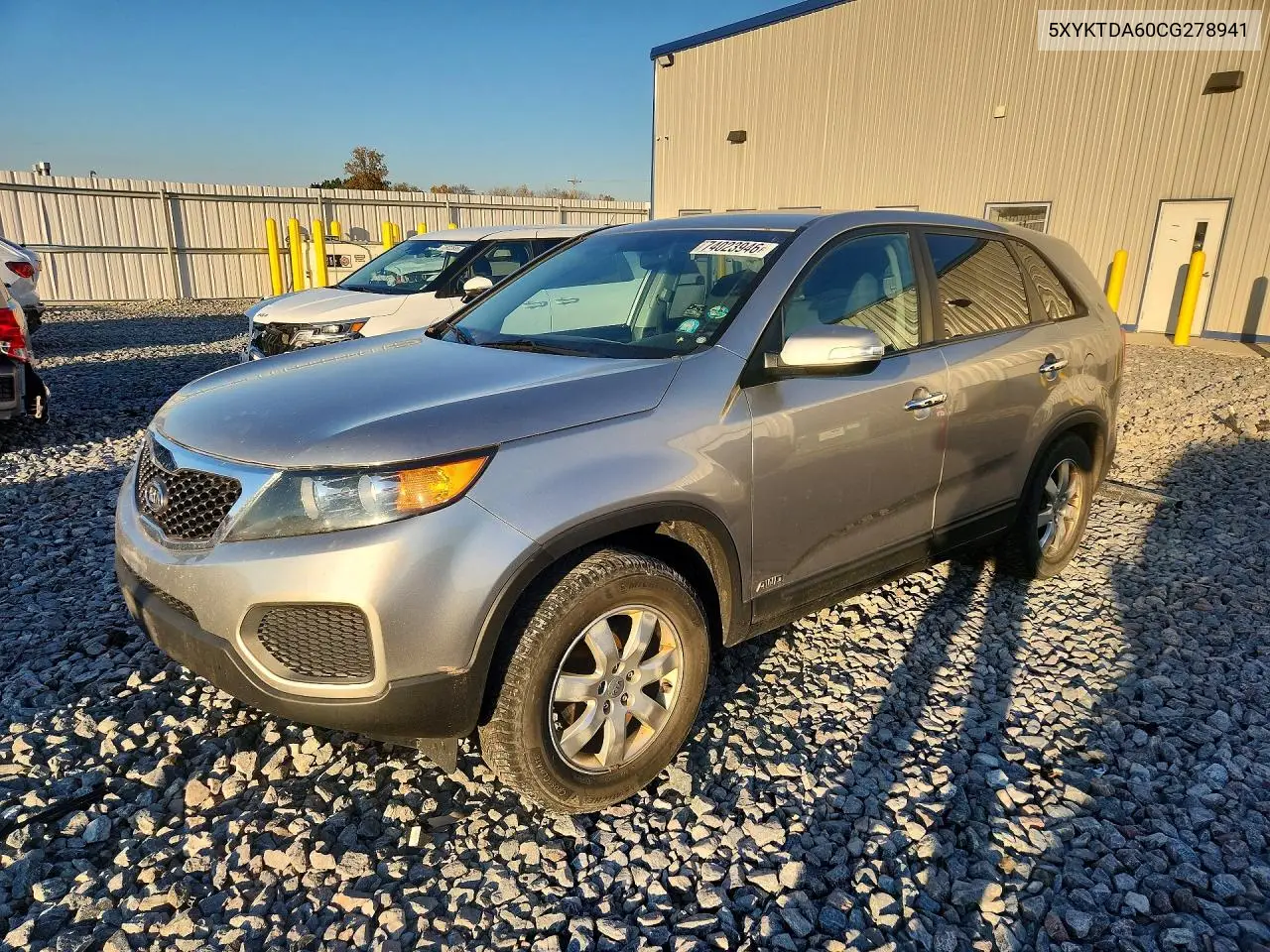 KIA SORENTO 2012, VIN 5XYKTDA60CG278941