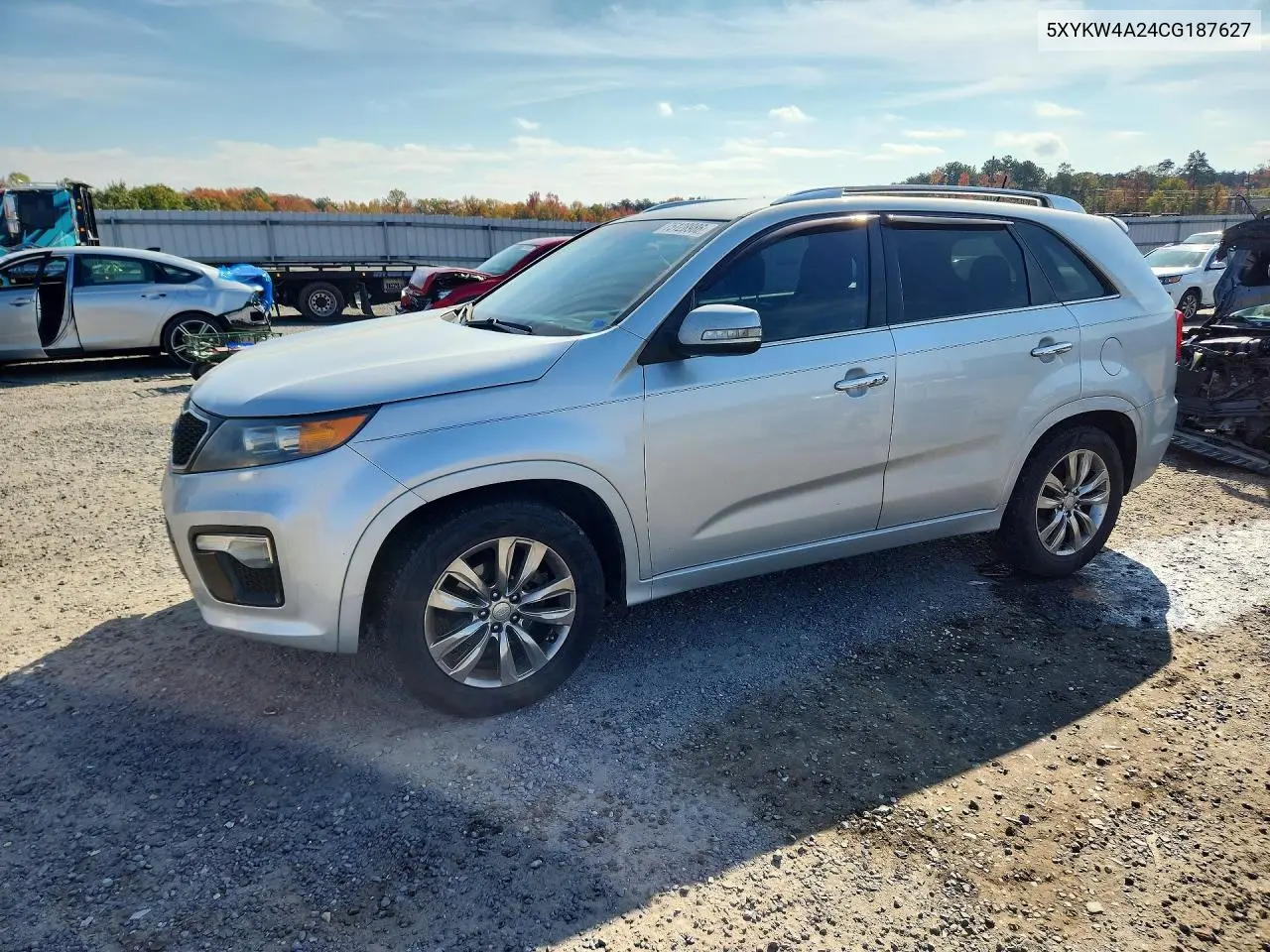 KIA SORENTO 2012, VIN 5XYKW4A24CG187627