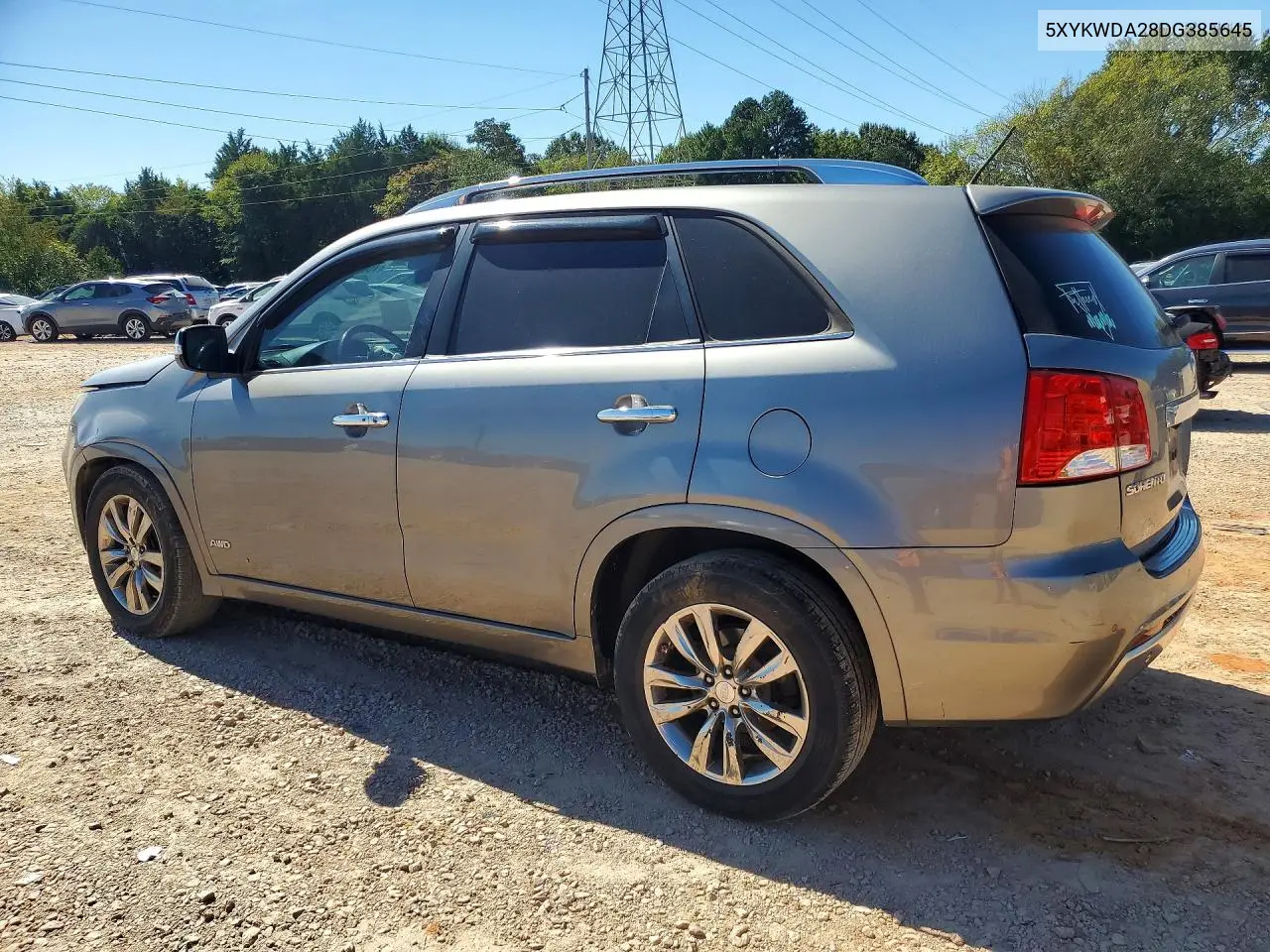 2013 KIA SORENTO VIN 5XYKWDA28DG385645 — фото 2