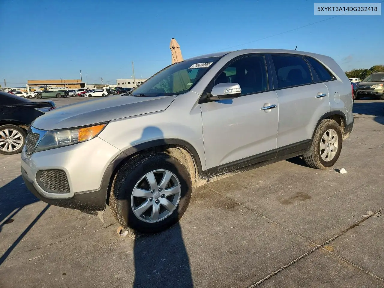 KIA SORENTO 2013, VIN 5XYKT3A14DG332418