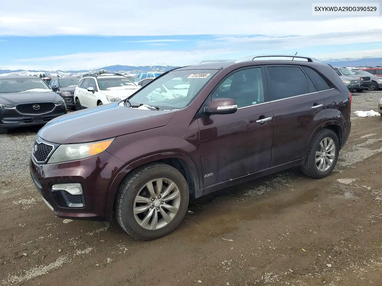 KIA SORENTO 2013, VIN 5XYKWDA29DG390529