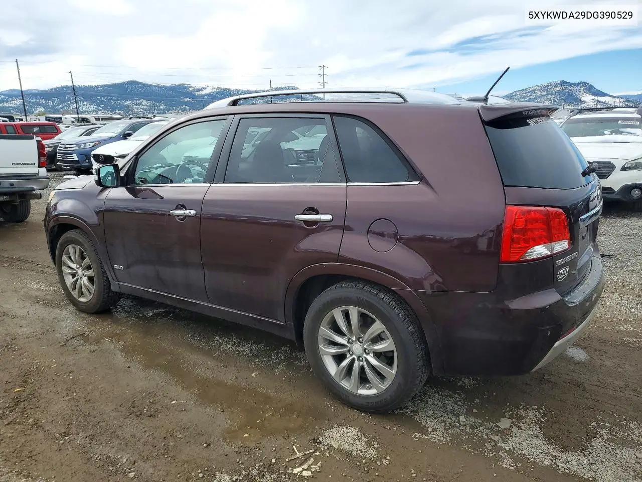 2013 KIA SORENTO VIN 5XYKWDA29DG390529 — фото 2