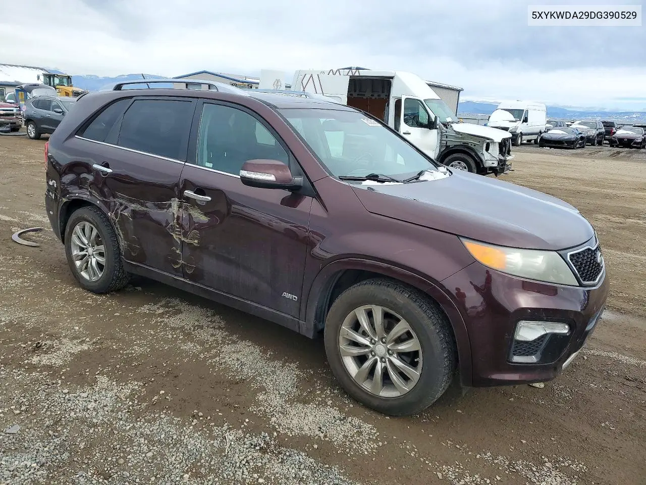 2013 KIA SORENTO VIN 5XYKWDA29DG390529 — фото 4