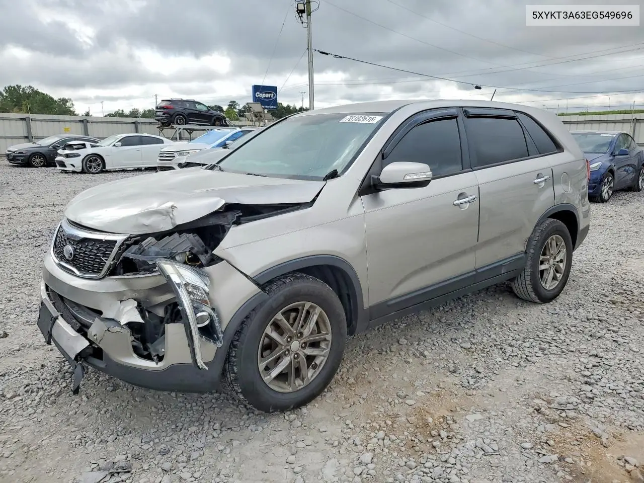 KIA SORENTO 2014, VIN 5XYKT3A63EG549696
