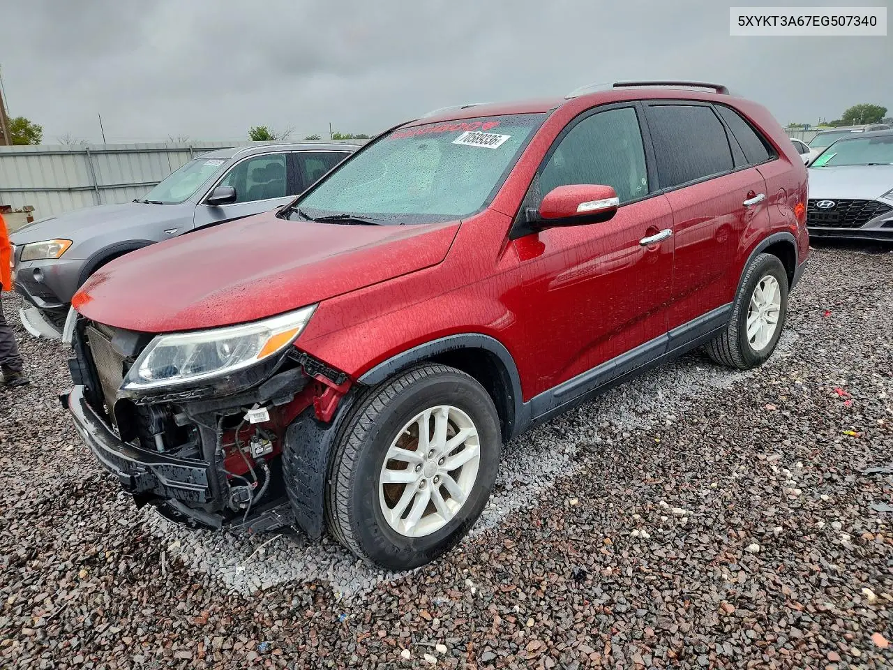 KIA SORENTO 2014, VIN 5XYKT3A67EG507340