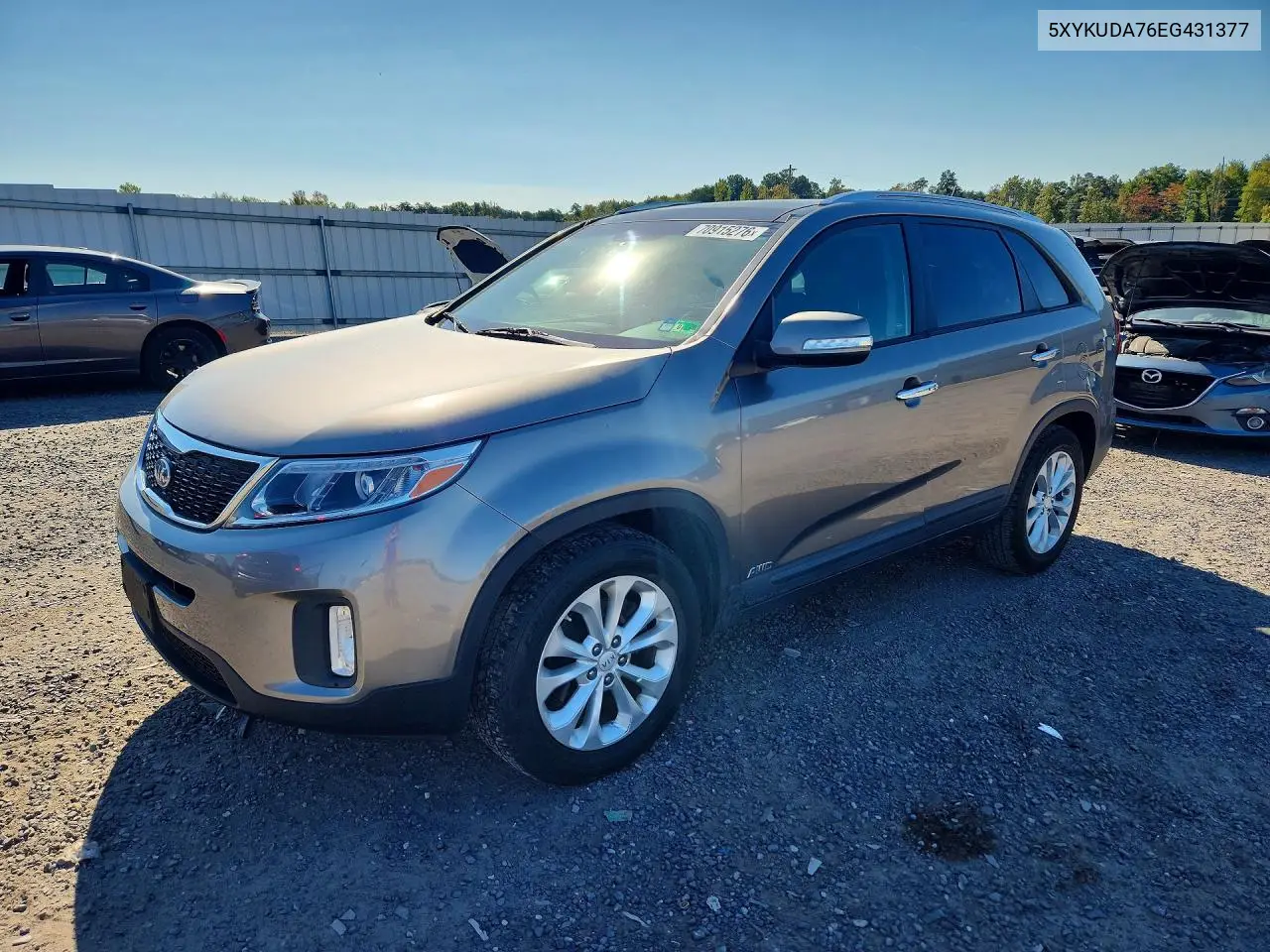 KIA SORENTO 2014, VIN 5XYKUDA76EG431377