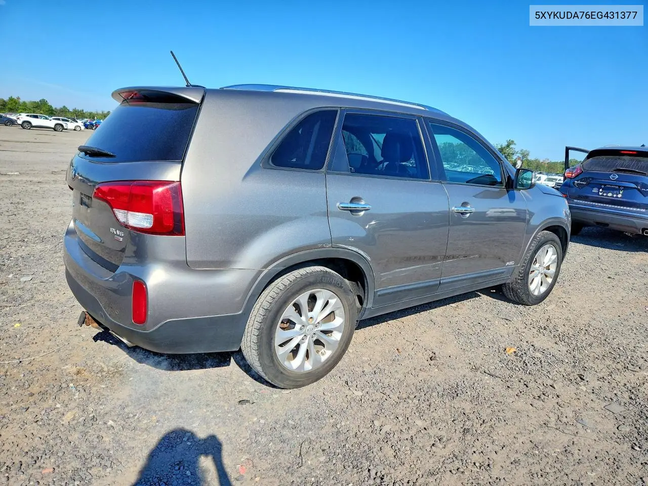 2014 KIA SORENTO VIN 5XYKUDA76EG431377 — фото 3