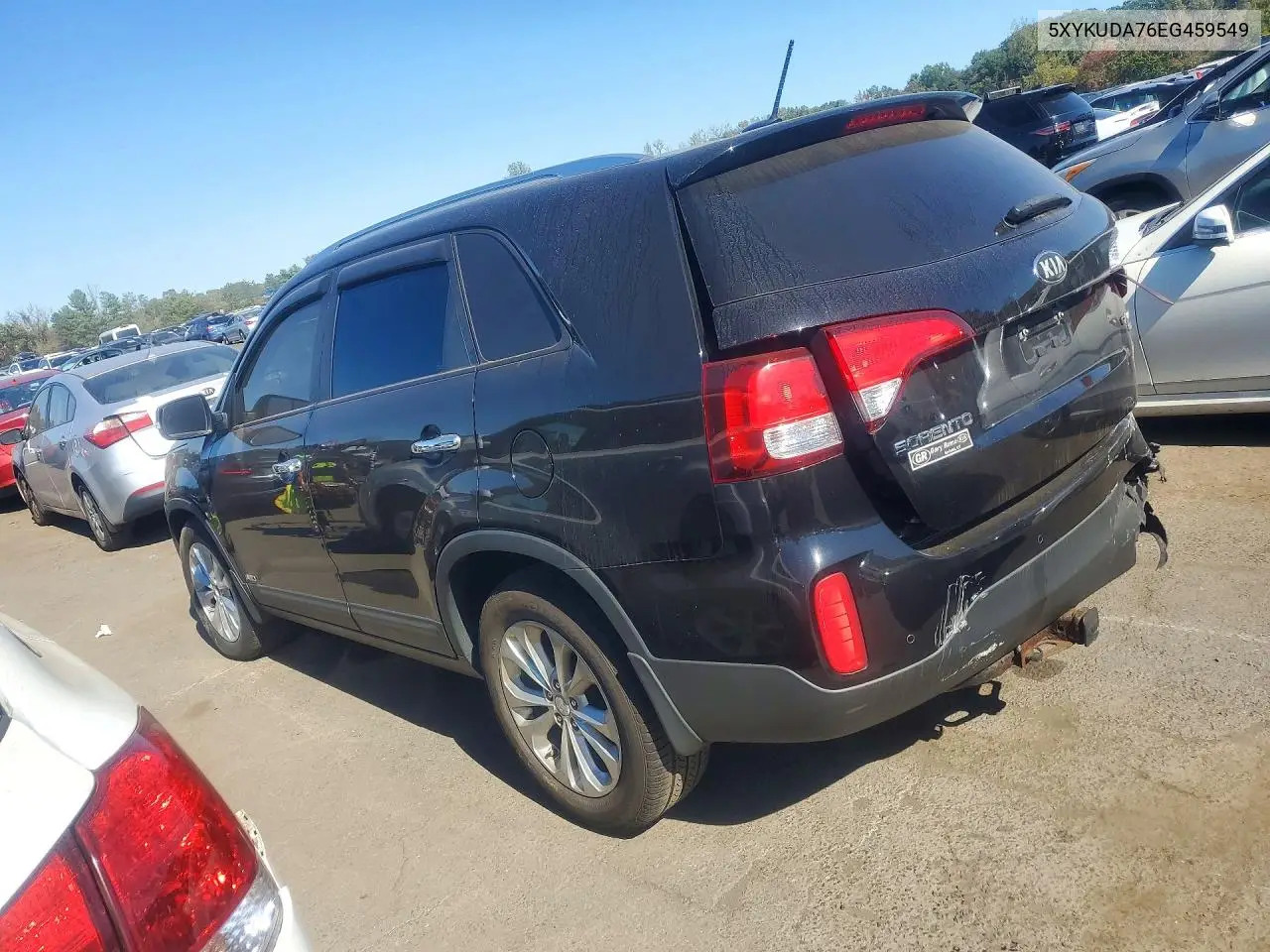 2014 KIA SORENTO VIN 5XYKUDA76EG459549 — фото 2