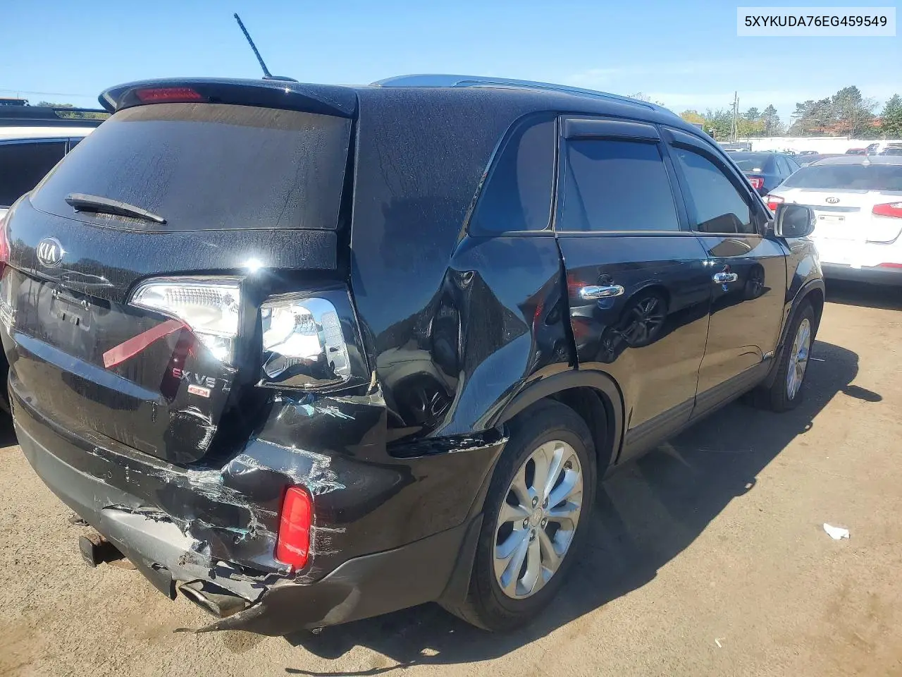 2014 KIA SORENTO VIN 5XYKUDA76EG459549 — фото 3