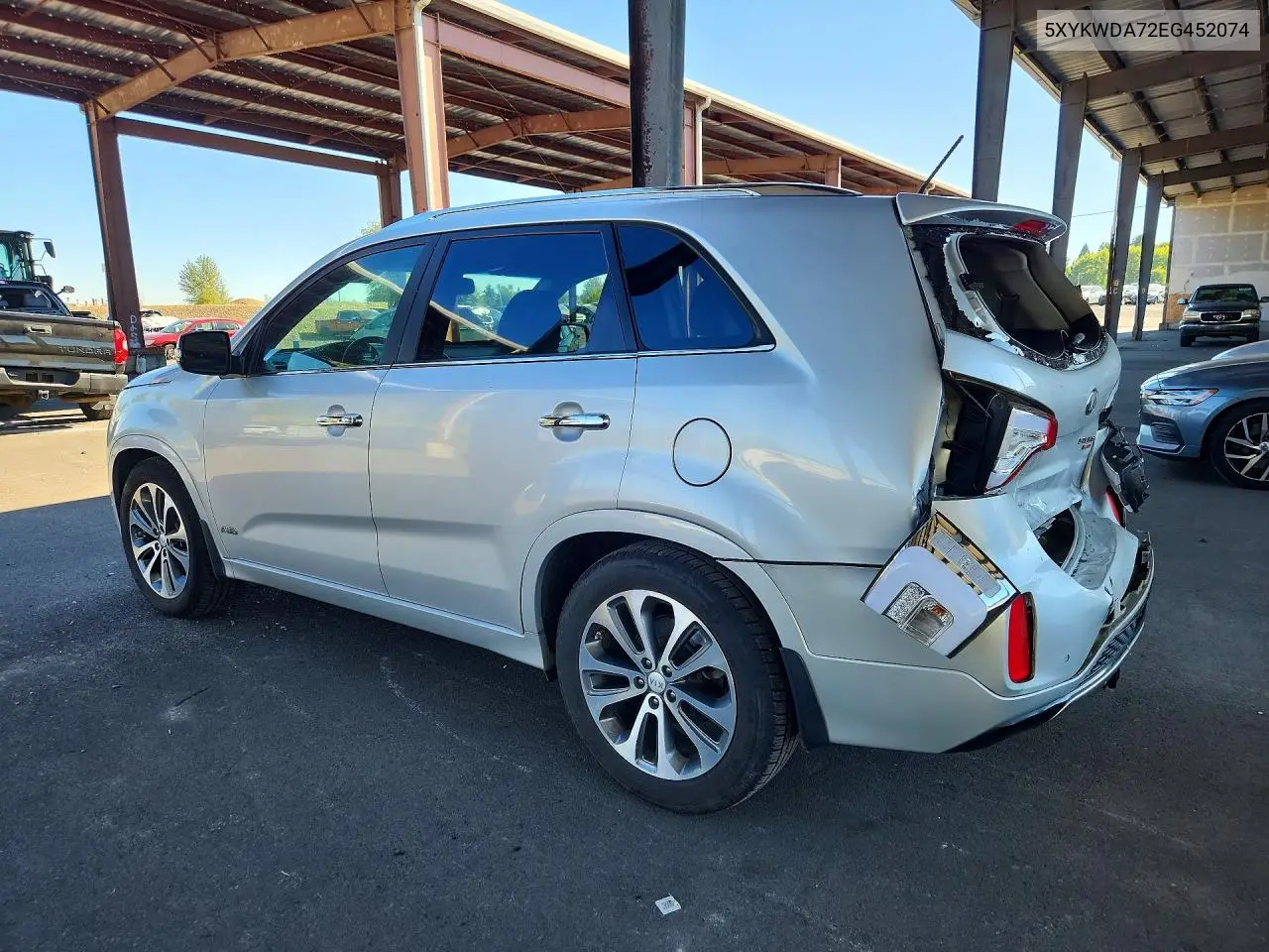 2014 KIA SORENTO VIN 5XYKWDA72EG452074 — фото 2