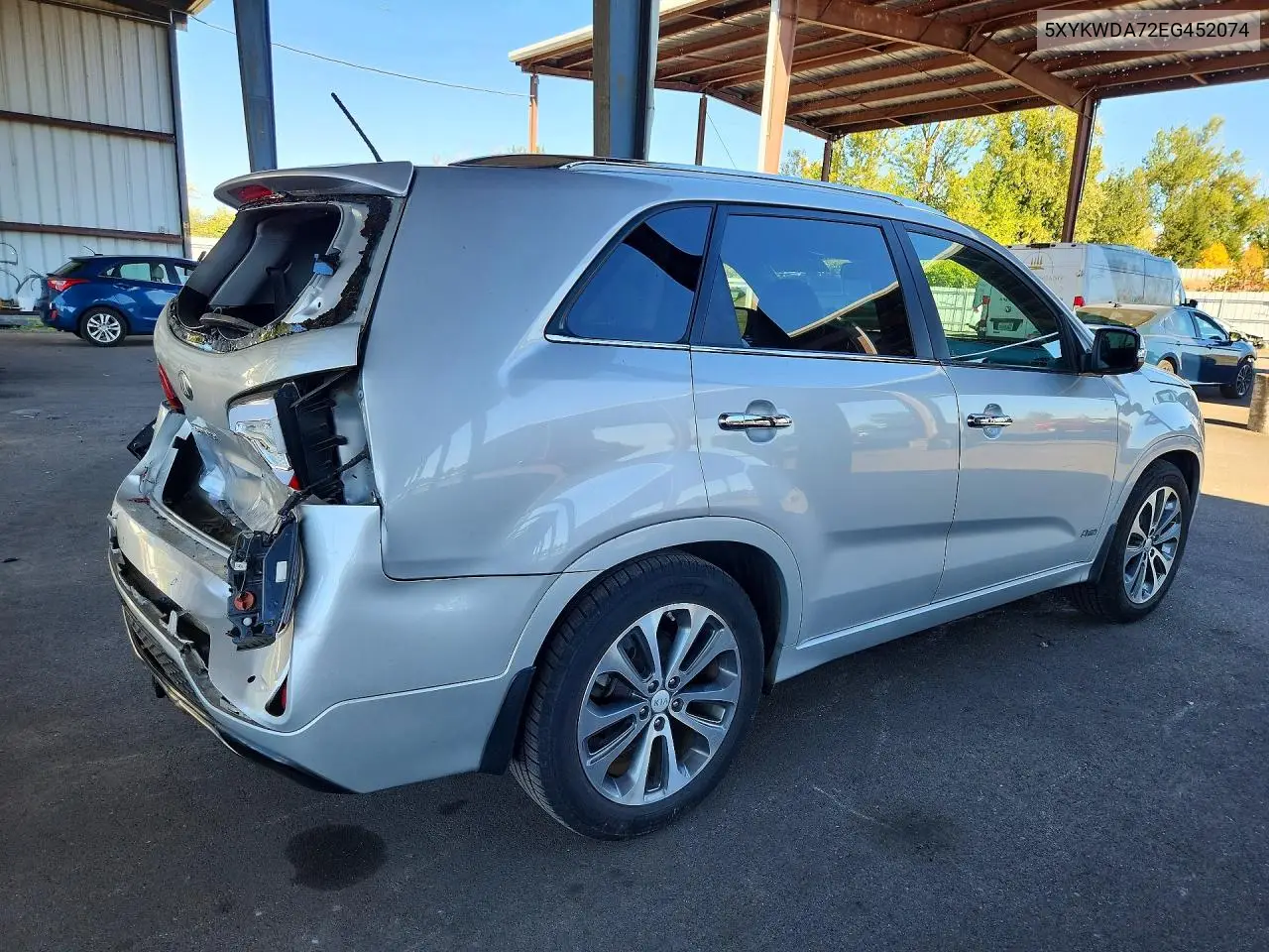 2014 KIA SORENTO VIN 5XYKWDA72EG452074 — фото 3