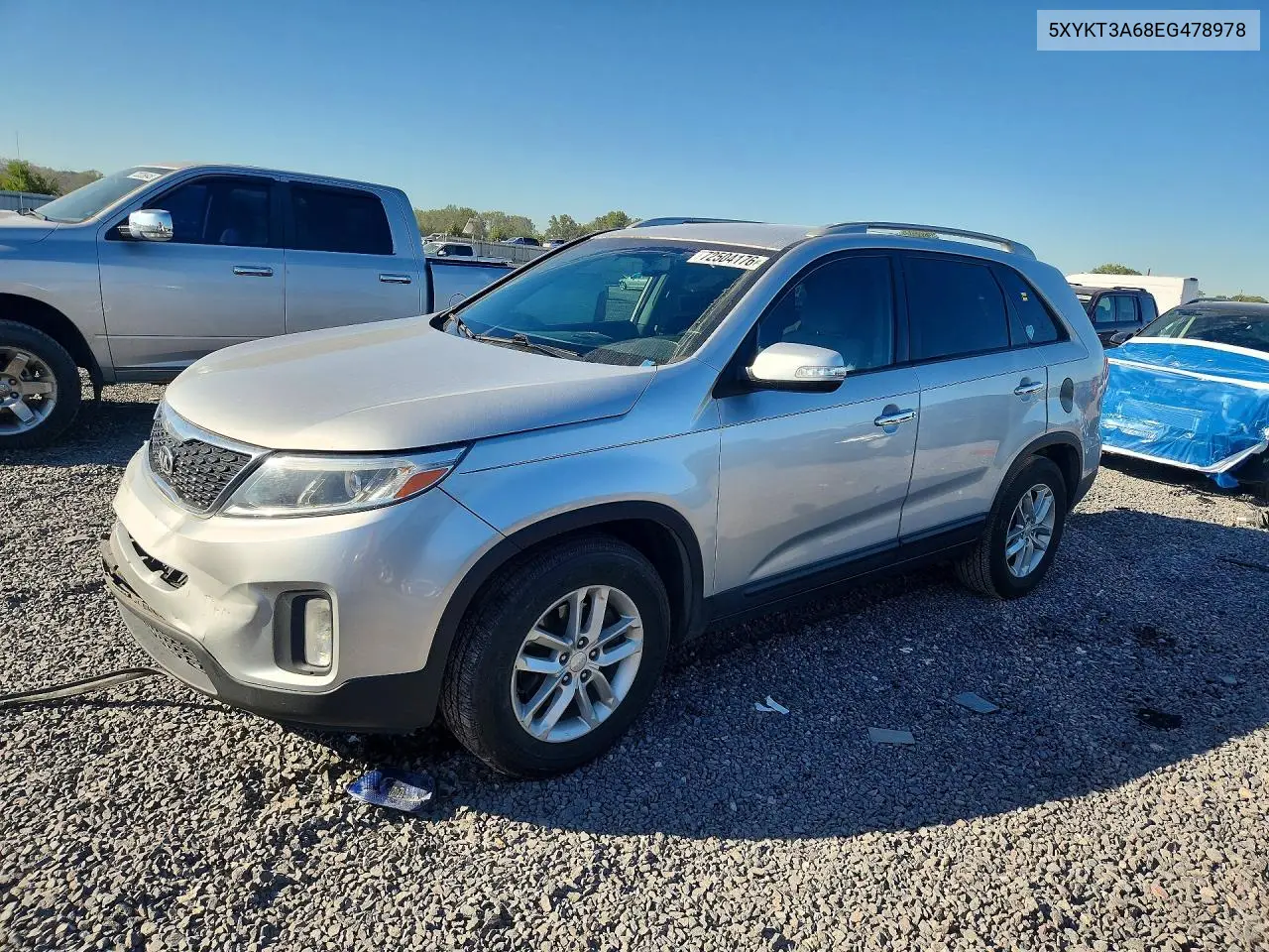 KIA SORENTO 2014, VIN 5XYKT3A68EG478978